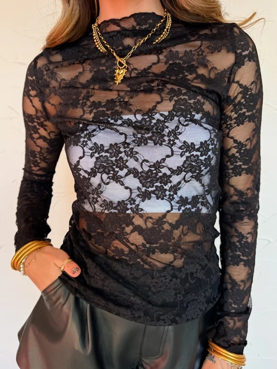 Tops - SYNZ Floral Lace Long Sleeve TopShipping Time: Multiple Sizes